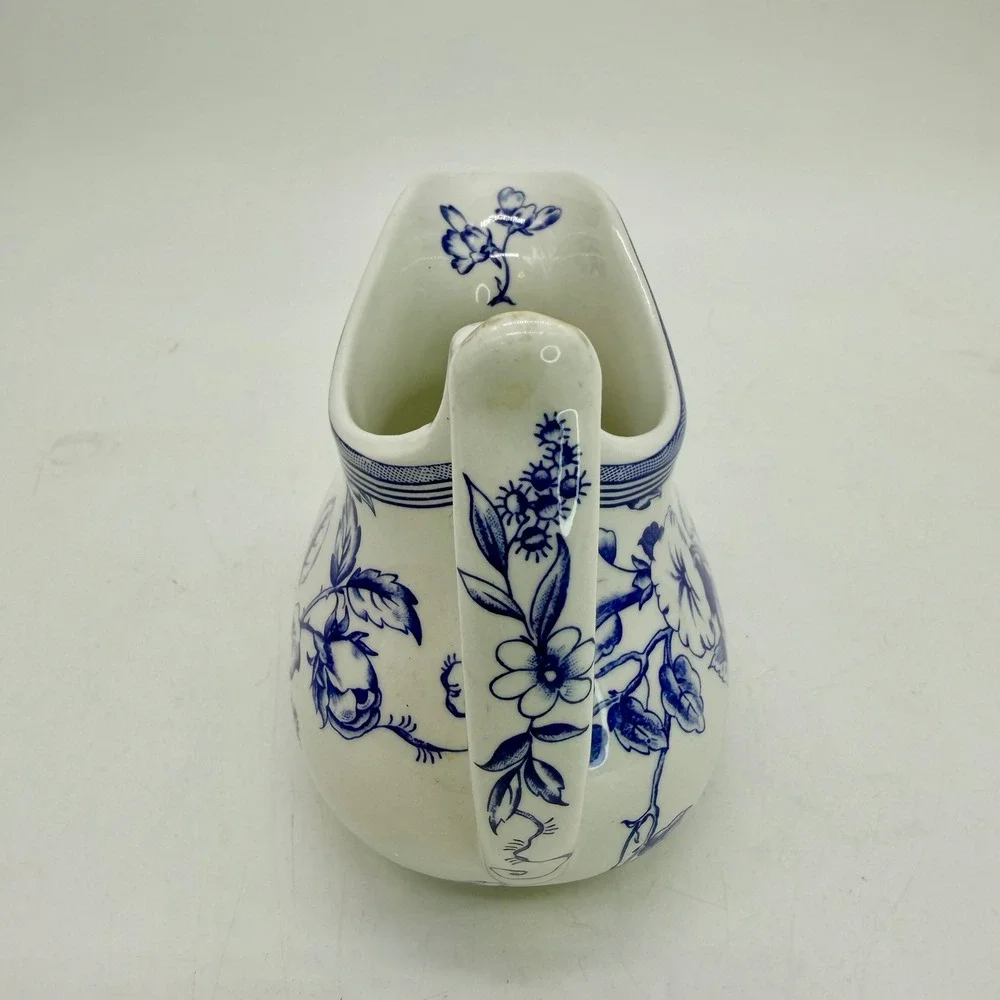 Spode Laura Ashley Clifton Creamer Pitcher Blue White Floral Vintage England
